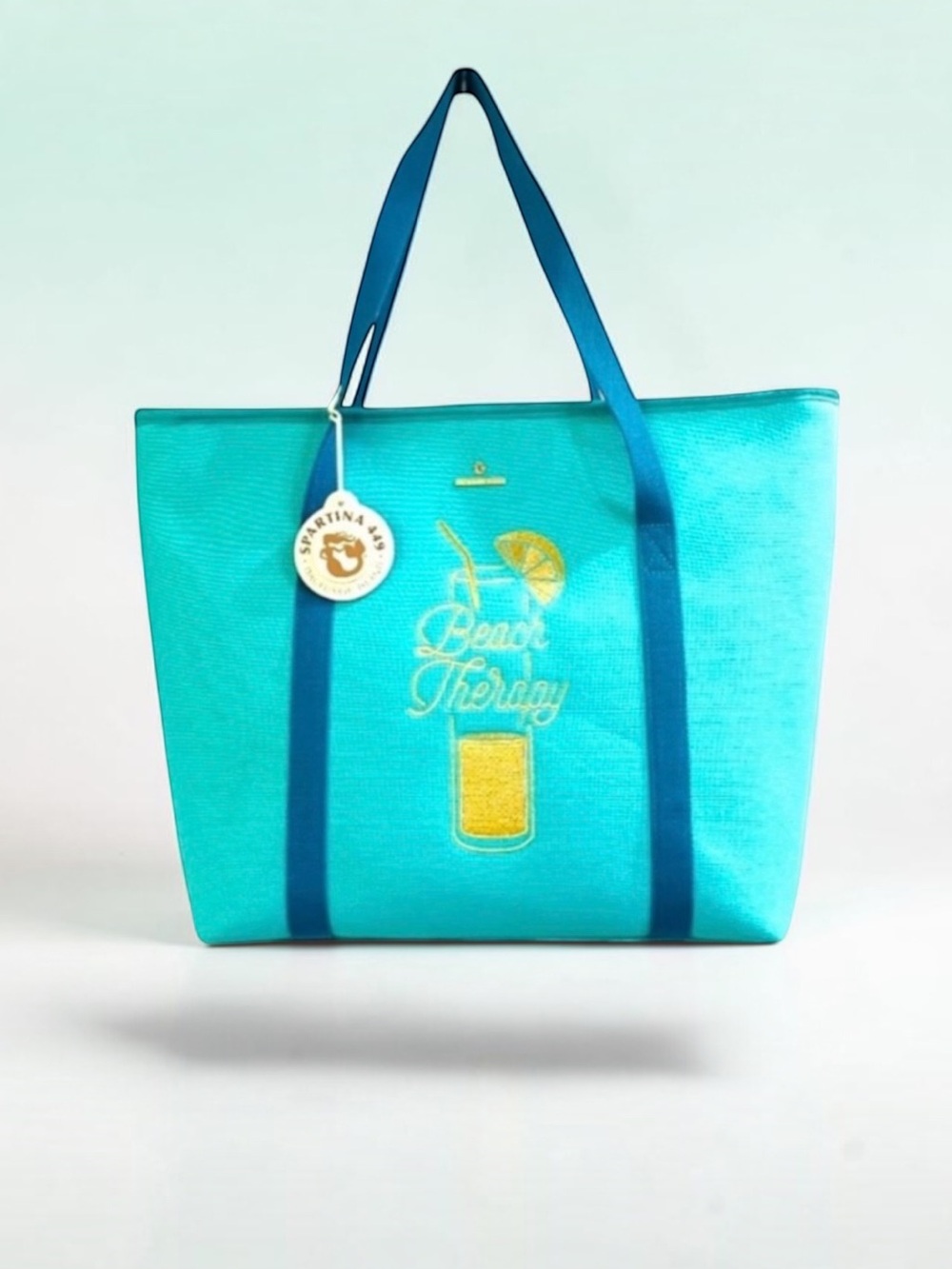 SPARTINA 449 CARRY ALL TOTE BEACH THERAPY TEAL